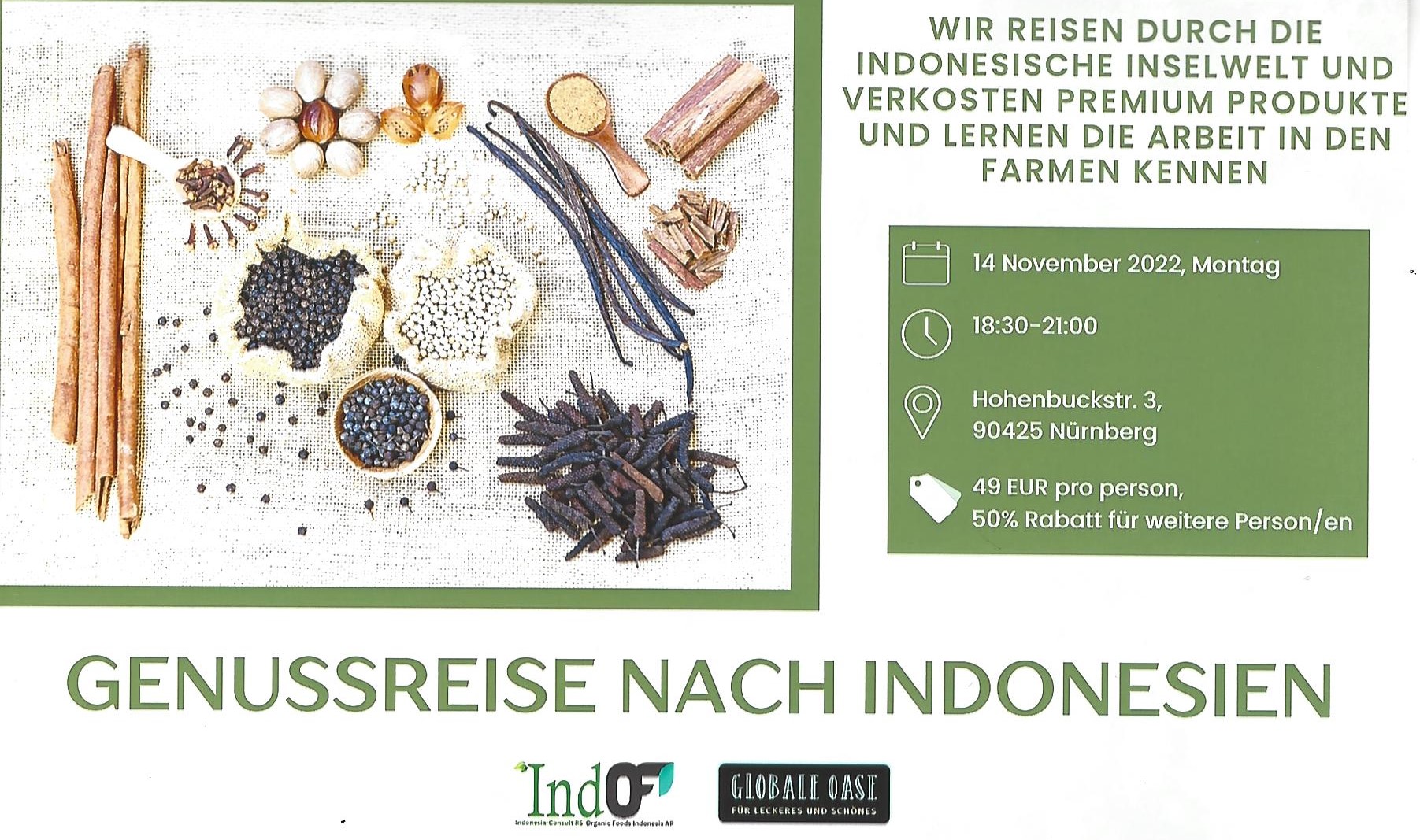 Genussreise nach Indonesien am 14.11.2022!!