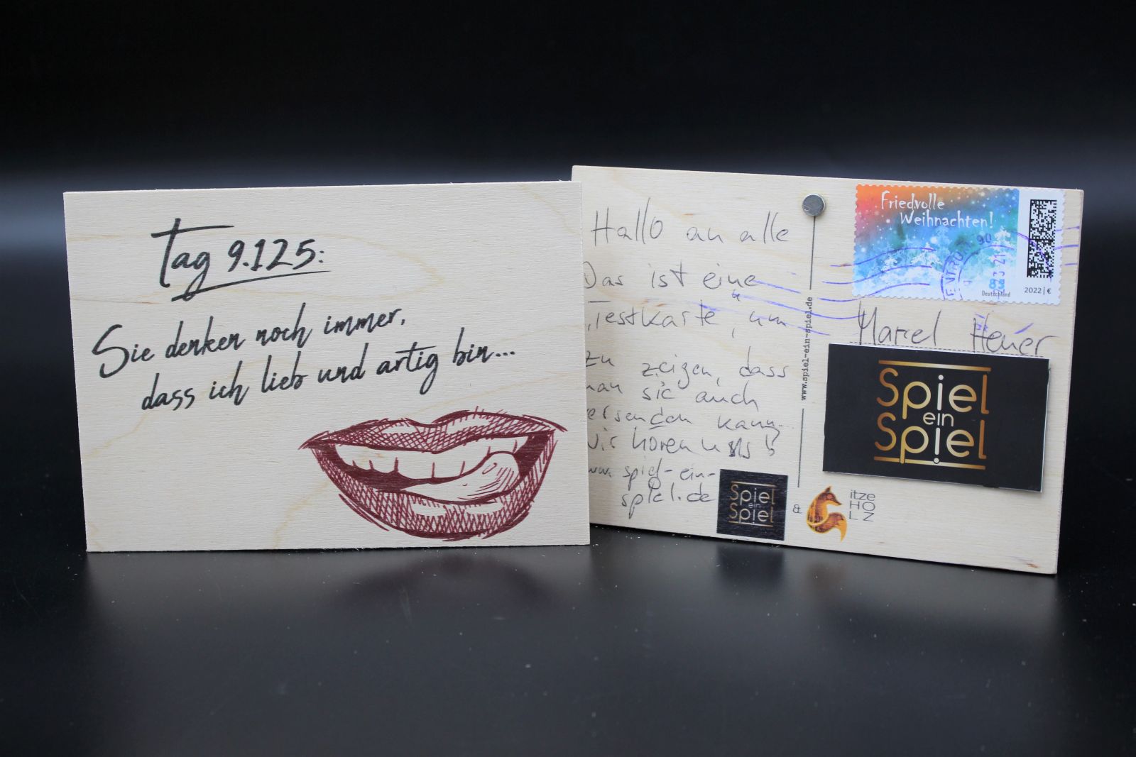 Holzkarte "Tag 9.125" – Bild 3