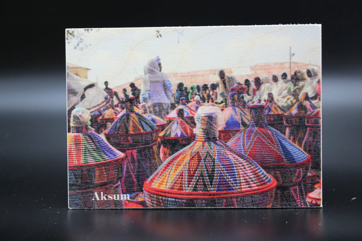 Holzkarte "Aksum" - Markttag