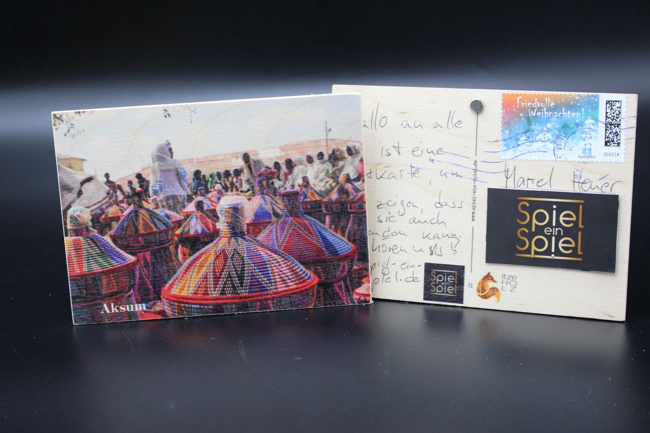 Holzkarte "Aksum" - Markttag – Bild 3