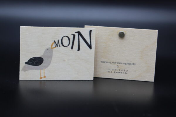 Holzmagnet "Moin" - Möwe – Bild 2