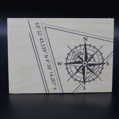 Holzkarte "Hamburg" - Koordinaten