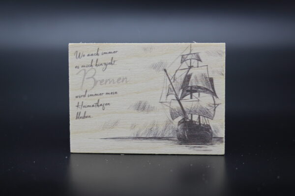 Holzmagnet "Bremen“ – Heimathafen