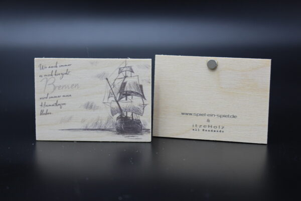Holzmagnet "Bremen“ – Heimathafen – Bild 2