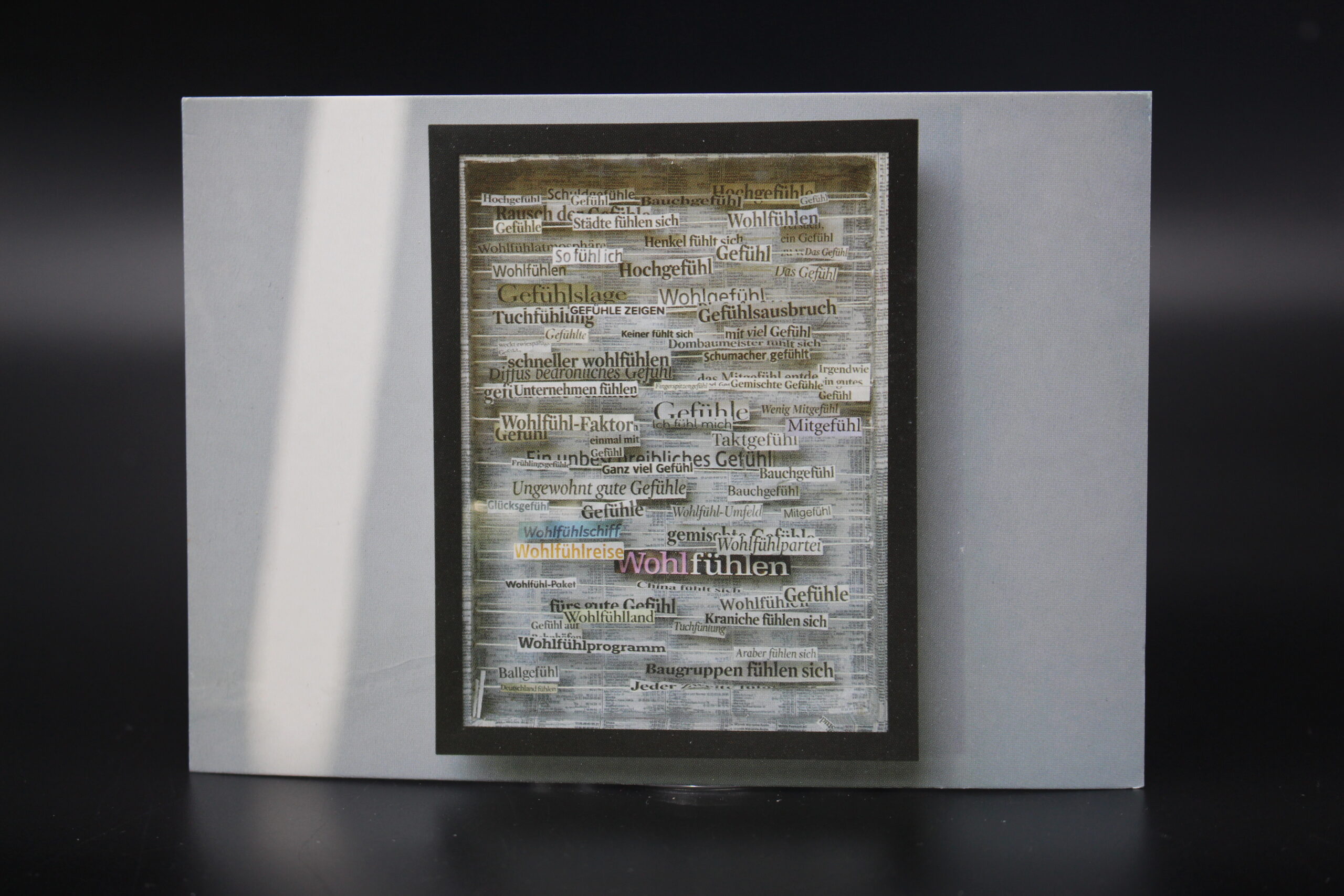 Karte "Sammlung von ausgeschnittenen Gefühlen" (Klaus Fritze)