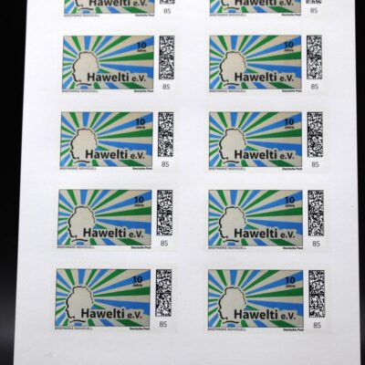 Sonderbriefmarken „10 Jahre Hawelti e.V. – Werk von MicArt63“