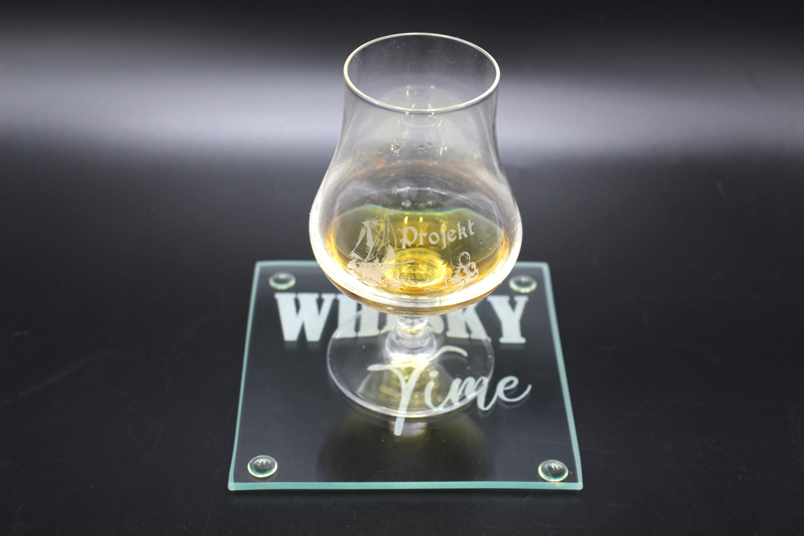 Glasuntersetzer "Whisky-Time" aus Glas – Bild 4