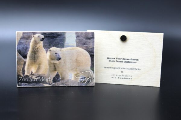 Holzmagnet „Zoo am Meer Bremerhaven" - Eisbär - Motiv II – Bild 2